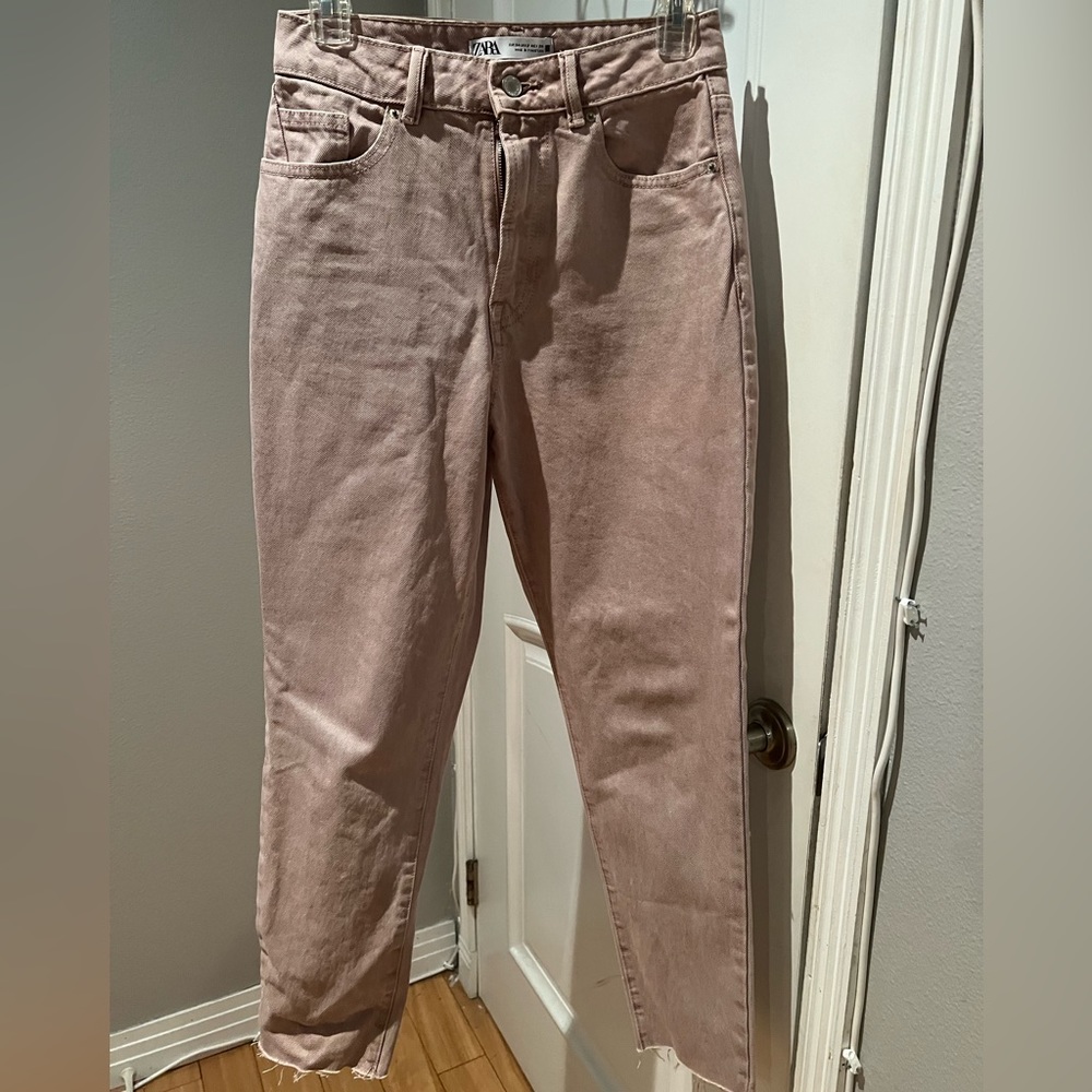 Zara mom jeans peachy/brown size 2